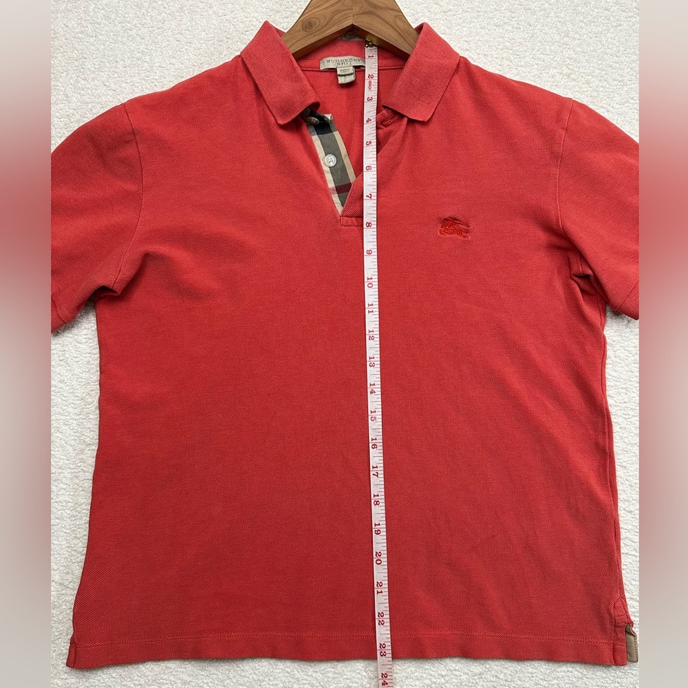 Burberry Women’s Short Sleeve Polo Size Small Red 100% Cotton - Picture 8 of 8